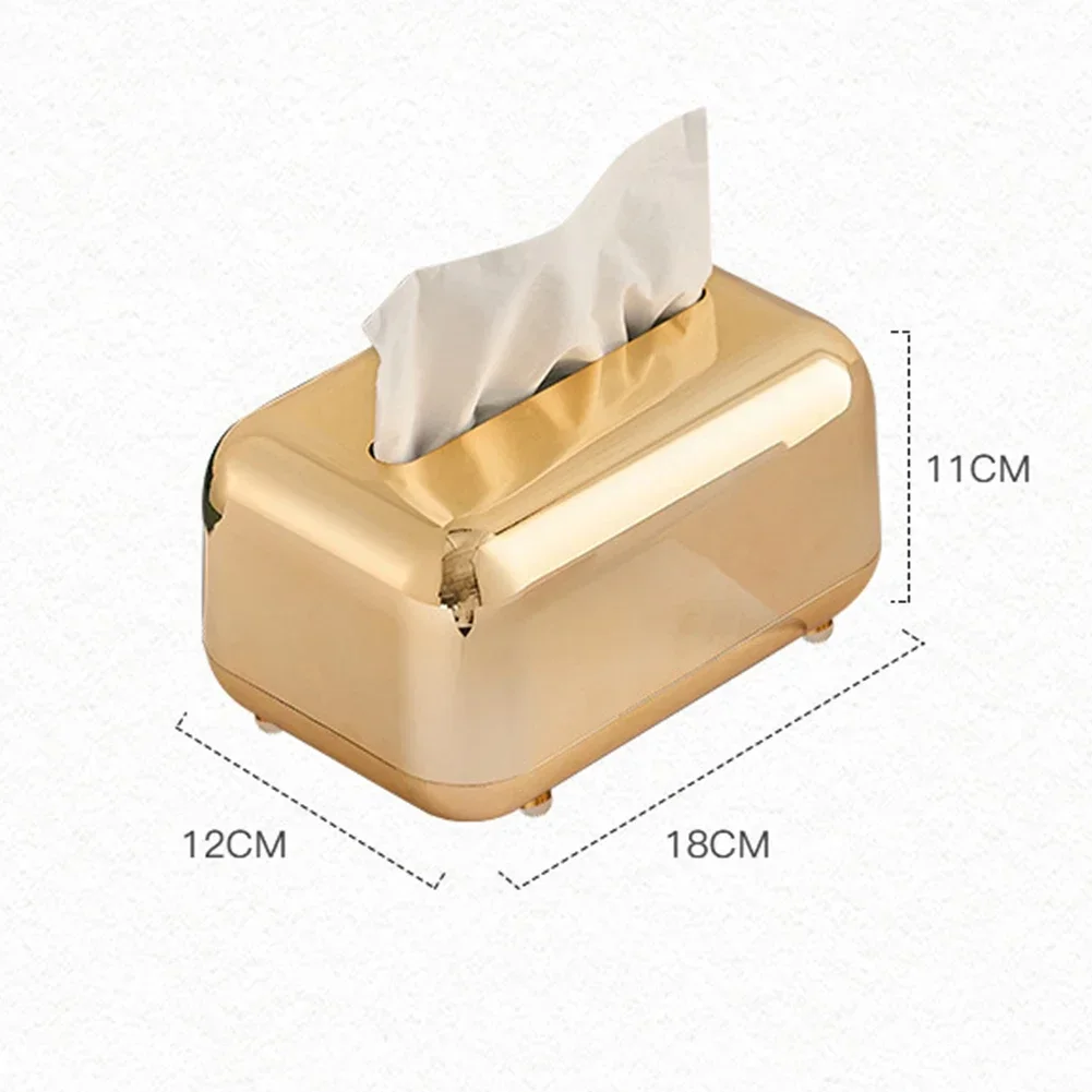 

Guest Reception 18 * 12 * 11cm Napkin Holder Desktop Decor Removable Tissue Stylish Ornament ABS Material Compact Size