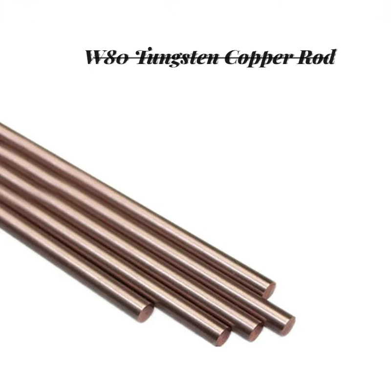 1Pcs W80 Tungsten Copper Rod Diameter 2mm-20mm Tungsten Copper Bar Put Electric Rod W80Cu20 Tungsten Copper Alloy Length 200mm