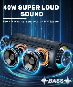 Ortizan X8 Pro Speaker Bluetooth Tahan Air Portabel Kotak Suara Kuat Penguat Bass Pasangan Ganda Speaker Nirkabel Sejati TF / AUX In 10 baterai xdobo x8 penjualan terbaik - №