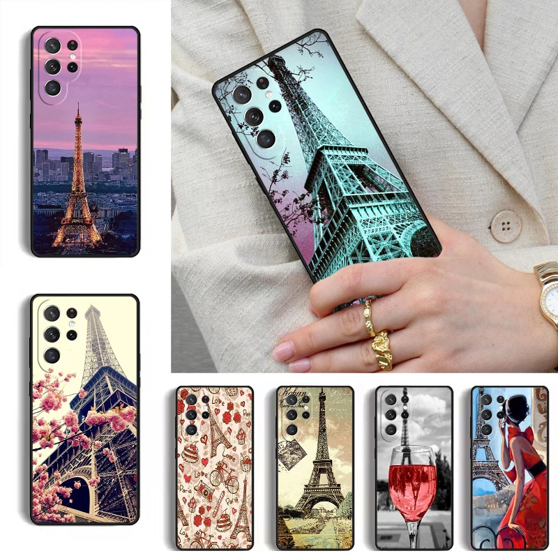 Romantic Paris Eiffel ToweR Phone Case for Samsung Galaxy S26 S25 Ultra S24 S23 S22 S21 Plus Note 10 Bumper Cover