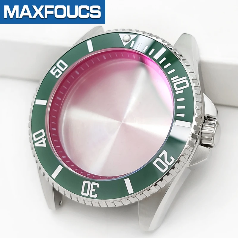 MDV-106 Gehäuse MOD Swordfish Stahl-Uhrengehäuse 3-Uhr-Position Glänzende/Gebürstete Lünette Eingesetzte Krone Gehäuseboden Saphirglas Kundenspezifisches Teil – Detail 9