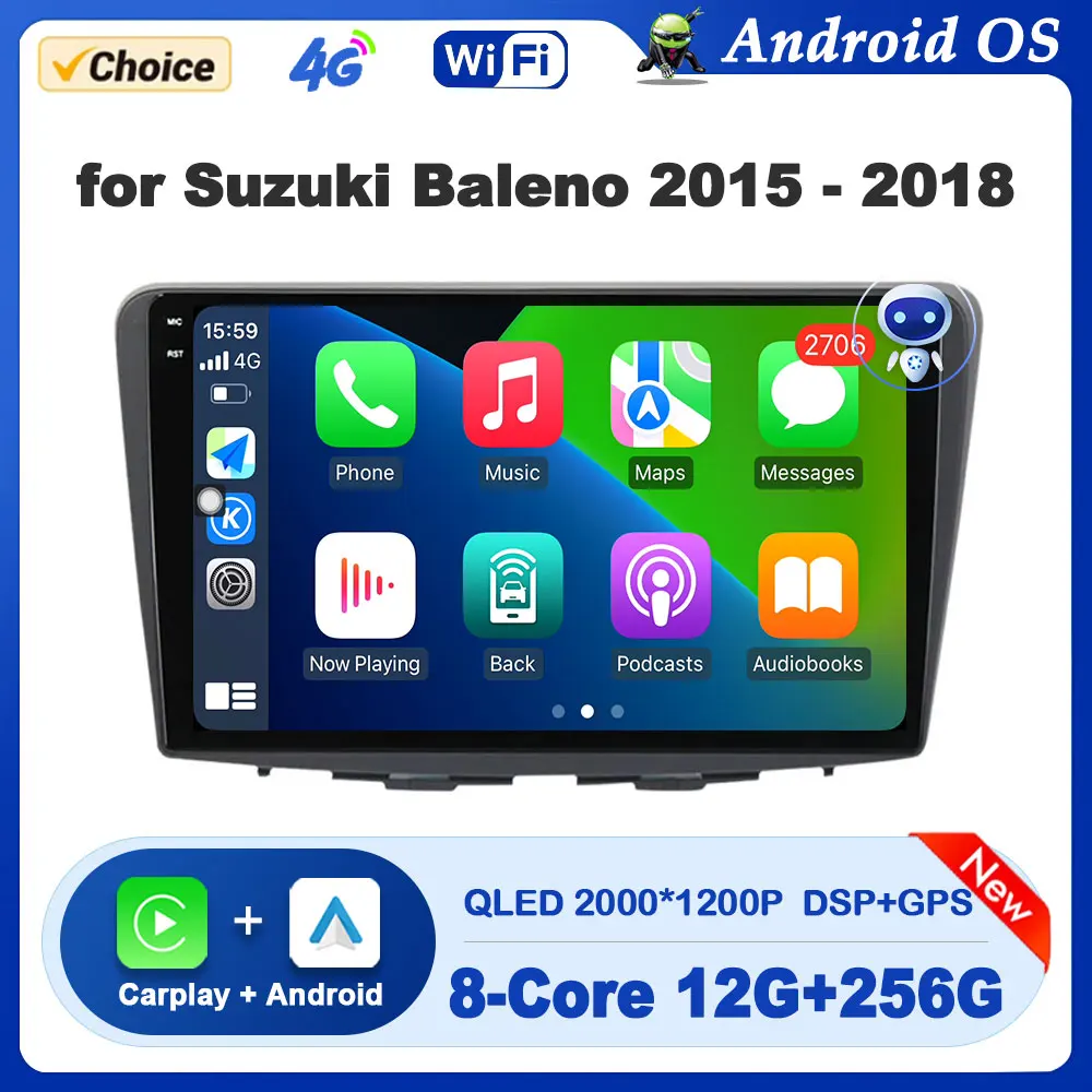 

Car Radio Multimedia Player GPS Navigation Android OS for Suzuki Baleno 2015 - 2018 Audio DSP Stereo Bluetooth 2.5D Touch Screen