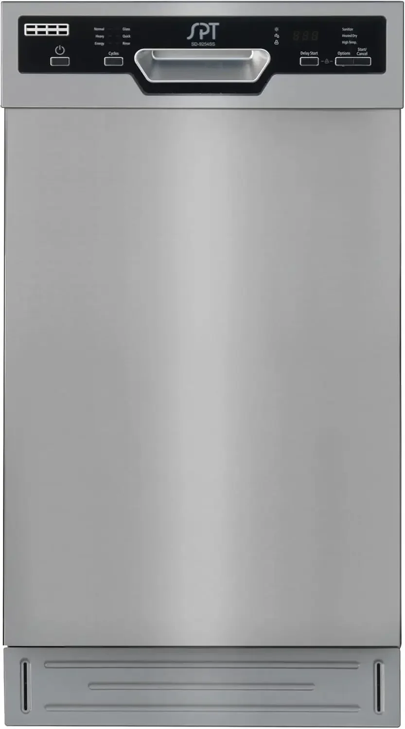 

SPT SD-9254SSA 18″ Wide Built-In Stainless Steel Dishwasher w/Heated Drying, ENERGY STAR, 6 Wash Programs, 8 Place Settings and