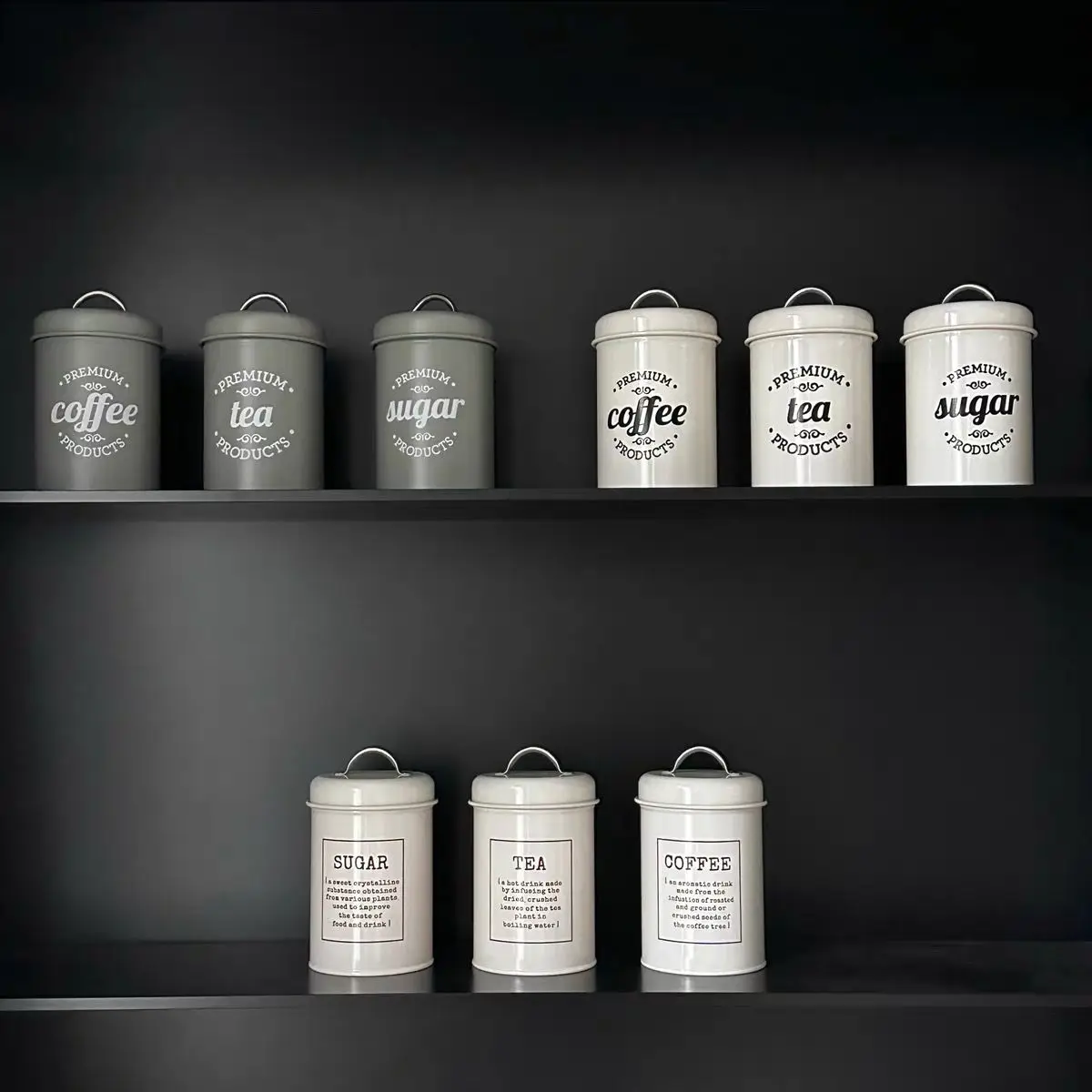 Storage can ornament coffee wrought iron storage can tea sealed can