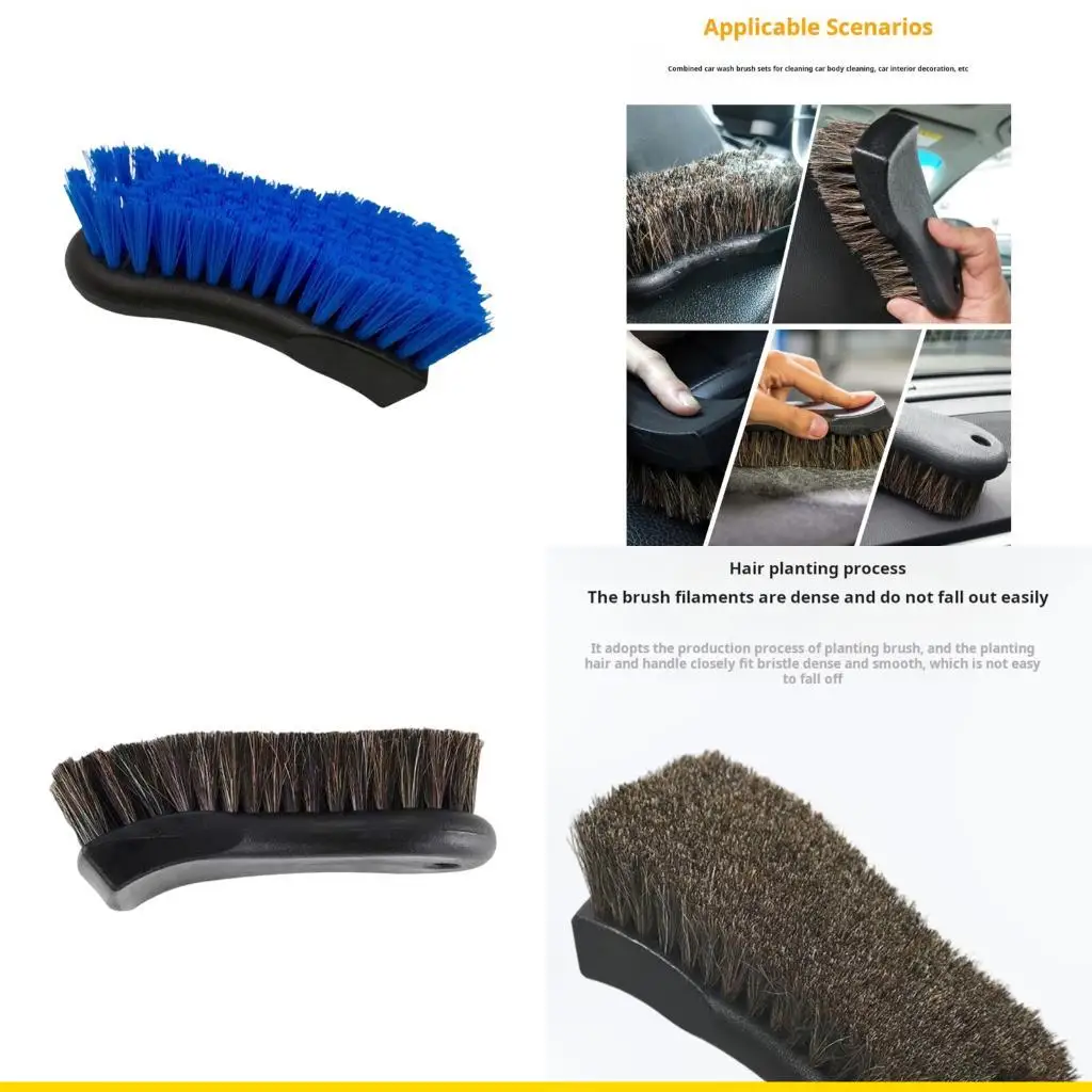 SZCH Vehicle Cleaning Tool Ergonomic Handle Car Interior Brush Multiple Color Option