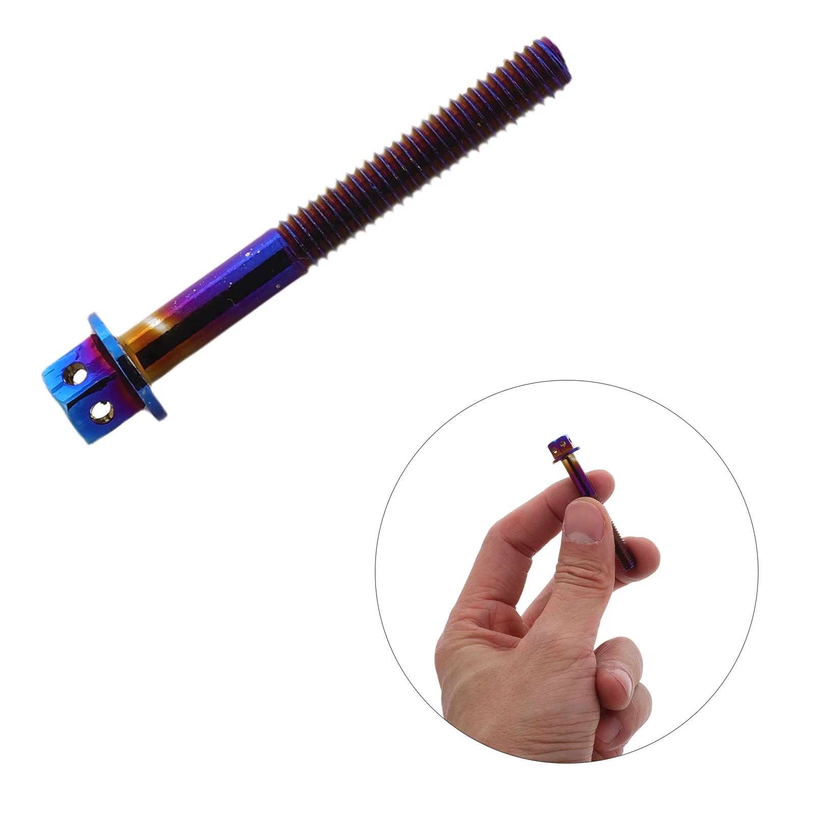 

Motorcycle Modification Screws M6 Colorful Titanium License Plate Screws Vibrant Iridescent Effect Electric Bike