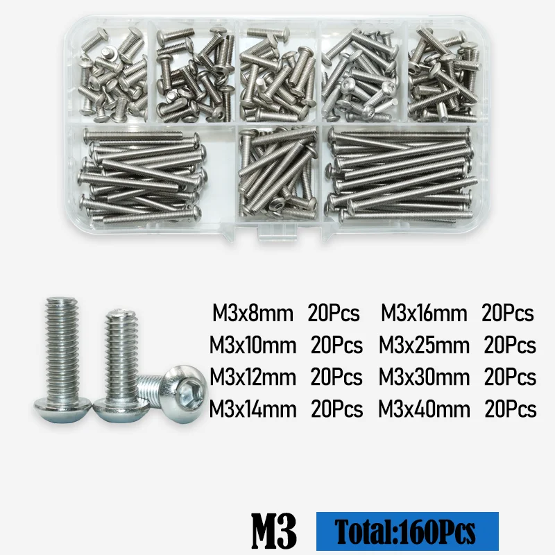 M2 m2, 5 m3 m4 m5 m6 m8 m10 Knopf kopf Innen sechs kant Maschinen schrauben Schraubens atz Edelstahl iso7380 Inbus runde Sechs kant antriebs schrauben – Detail 9