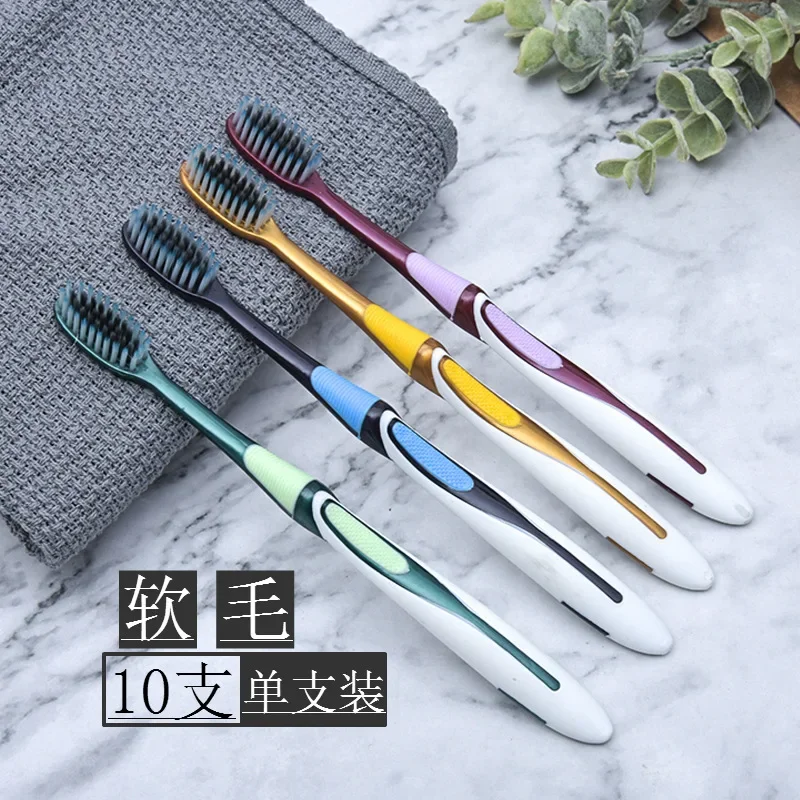 4PC  Charcoal Fiber Portable Compact Travel Camping Soft Toothbrush Hygiene Unisex Oral Care Cleaning Tools