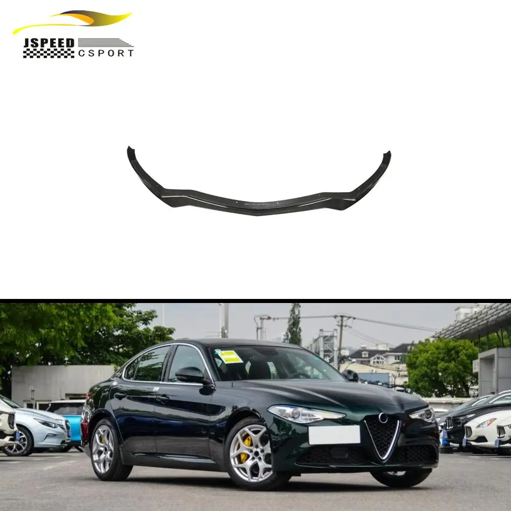 

Suitable for Carbon fiber front bumper lip Alfa Romeo Giulia 2016-2021