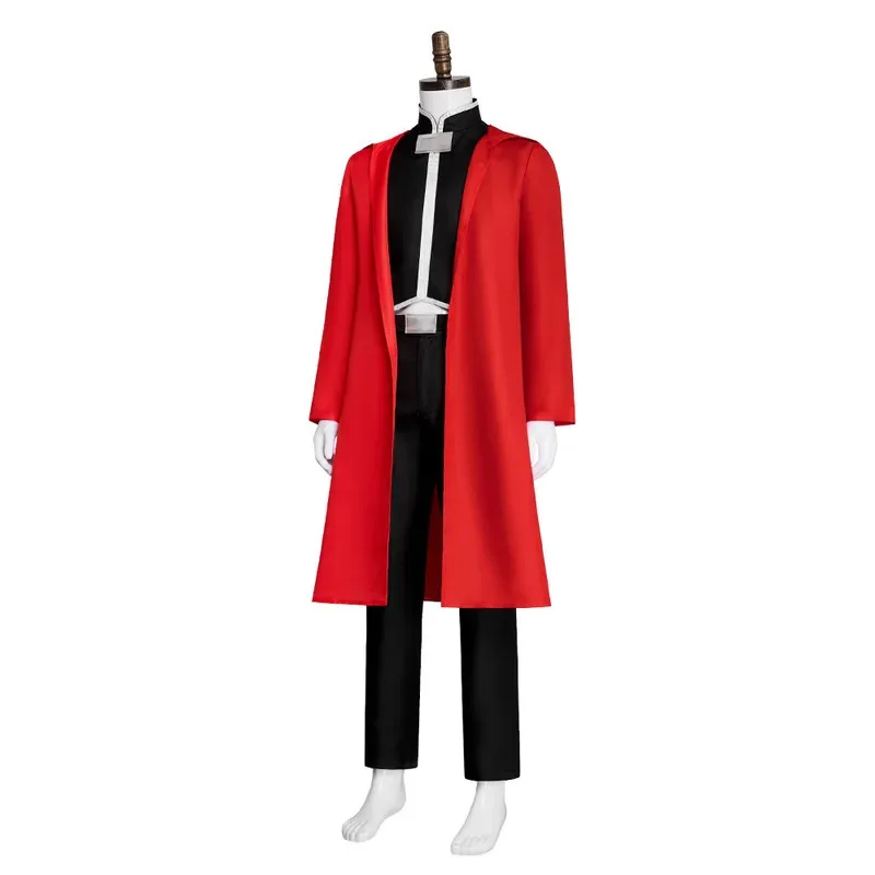 Anime Cos Fullmetal Alchemist Edward Elric Costumes Red Outfit Halloween Christmas Uniform Custom Size Cosplay Costume eo]5