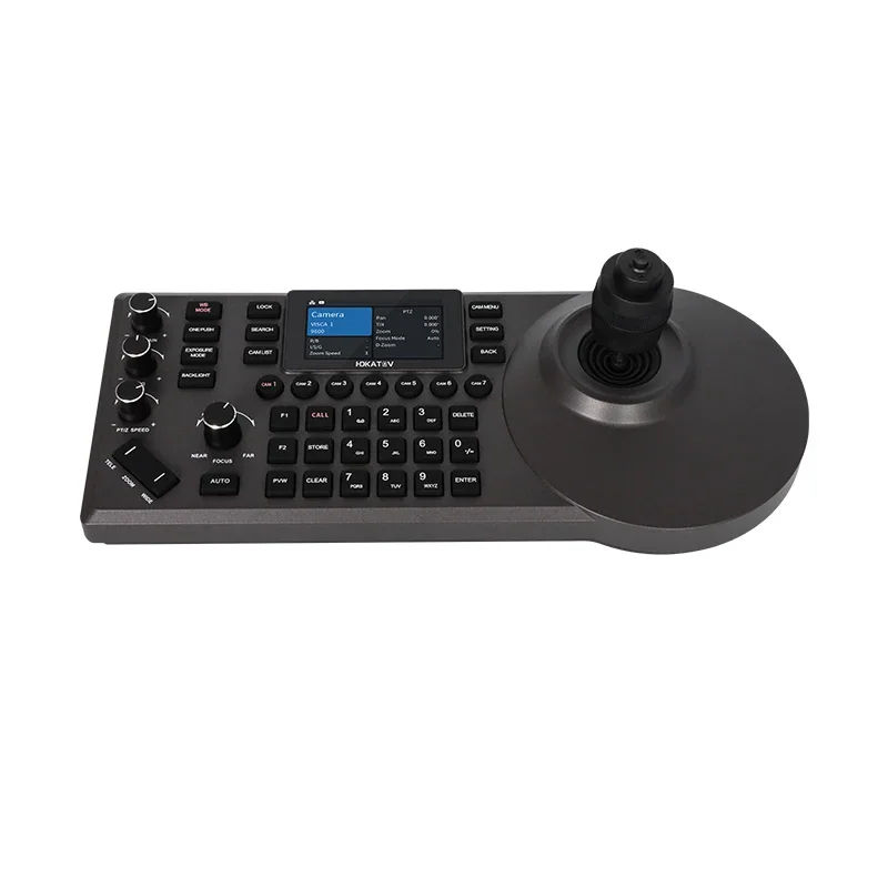 Super Hot PTZ Camera Joystick Controller, IP NDI PTZ Camera Controller Keyboard with 4D Joystick for Church Live Streaming