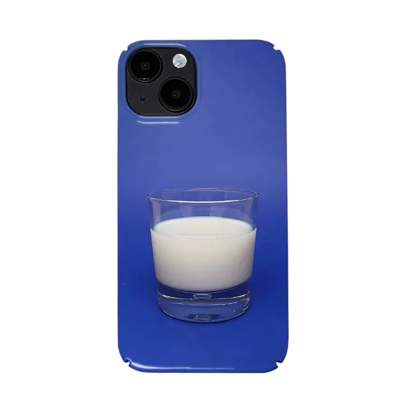 

Ins Blue Background Milk Phone Case for IPHONE 17Air 16E 15 PROMAX 14Plus 13 12 MINI 11 PRO 16Plus XR XS MAX Acrylic Phone Cover