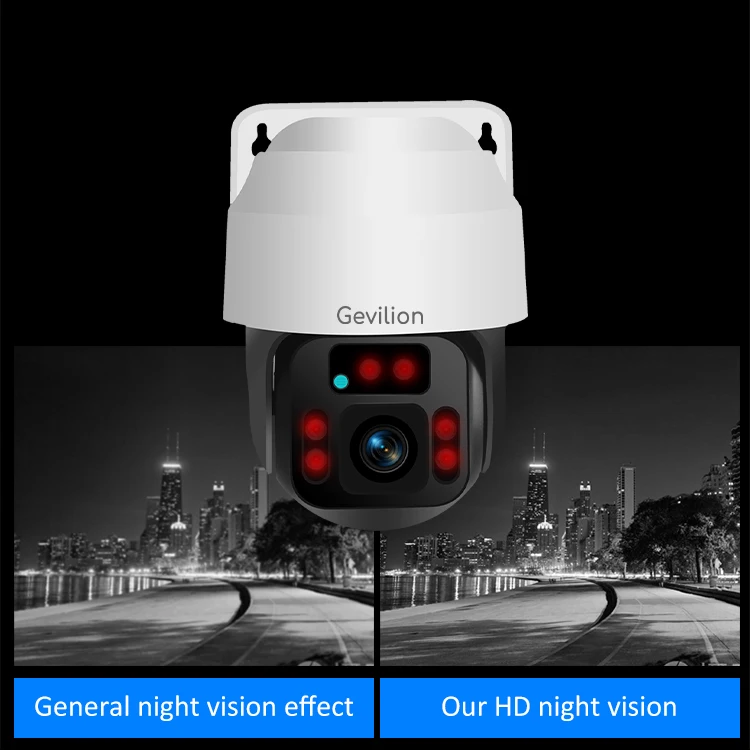 اتجاهين الصوت تعمل بالطاقة الشمسية واي فاي بطارية كاميرا PTZ ضوء الشارع الشمسي مع كاميرا CCTV #6