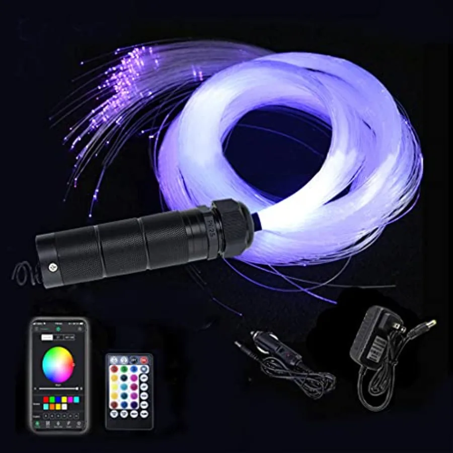 

【New model】6W Bluetooth/APP Control RGBW Fiber Optic Lights Star Ceiling Kit Sensor Music Mode Sensor Light Source with Remote