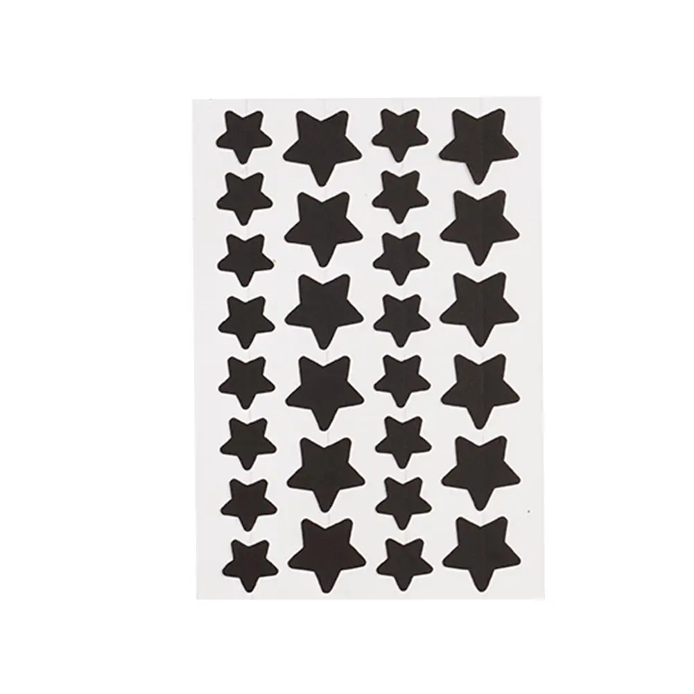 Black Star-Shaped Acne Treatment, Invisible Hydrocolloid Pimple Patch, Blemish Absorbing Stickers,Skin Care Tool