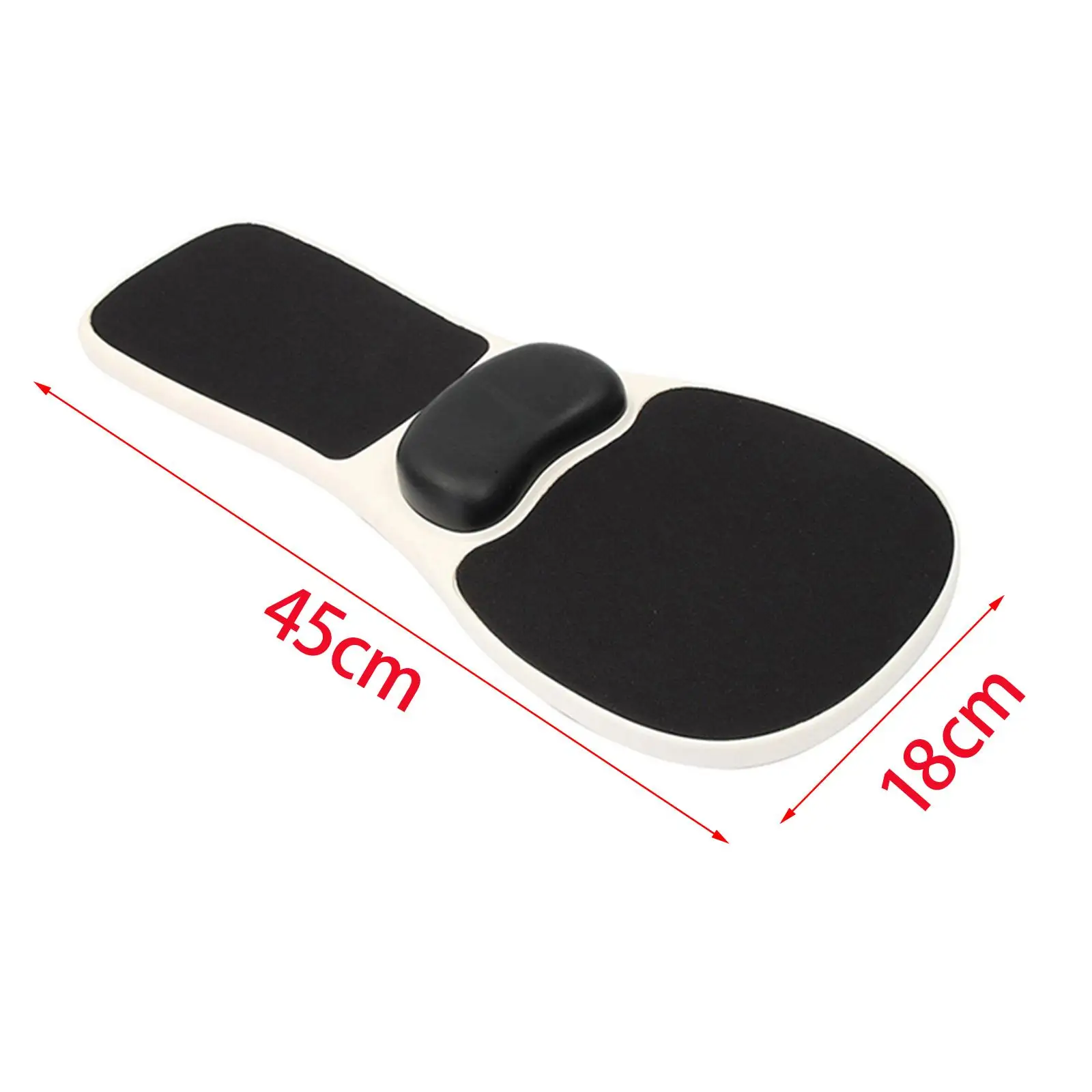 Comfortable Arm Wrist Rest Mouse Pad Holder for Chair Desk Work with Enlarged 7 Inch Pad Surface Black Durable