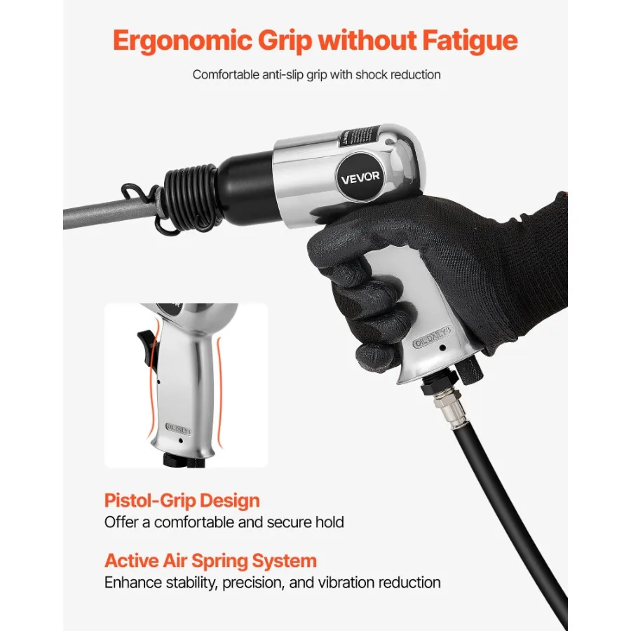 مطرقة هوائية 4500 BPM 11 CFM طقم مطرقة هوائية مع 4 أزاميل