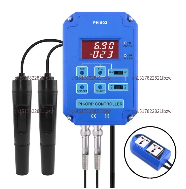 2-In-1 Digital PH/ORP Meter Redox PH-ORP Controller w/ Output Power Relay for Aquarium Hydroponics Plant Pool Spa Water Tester