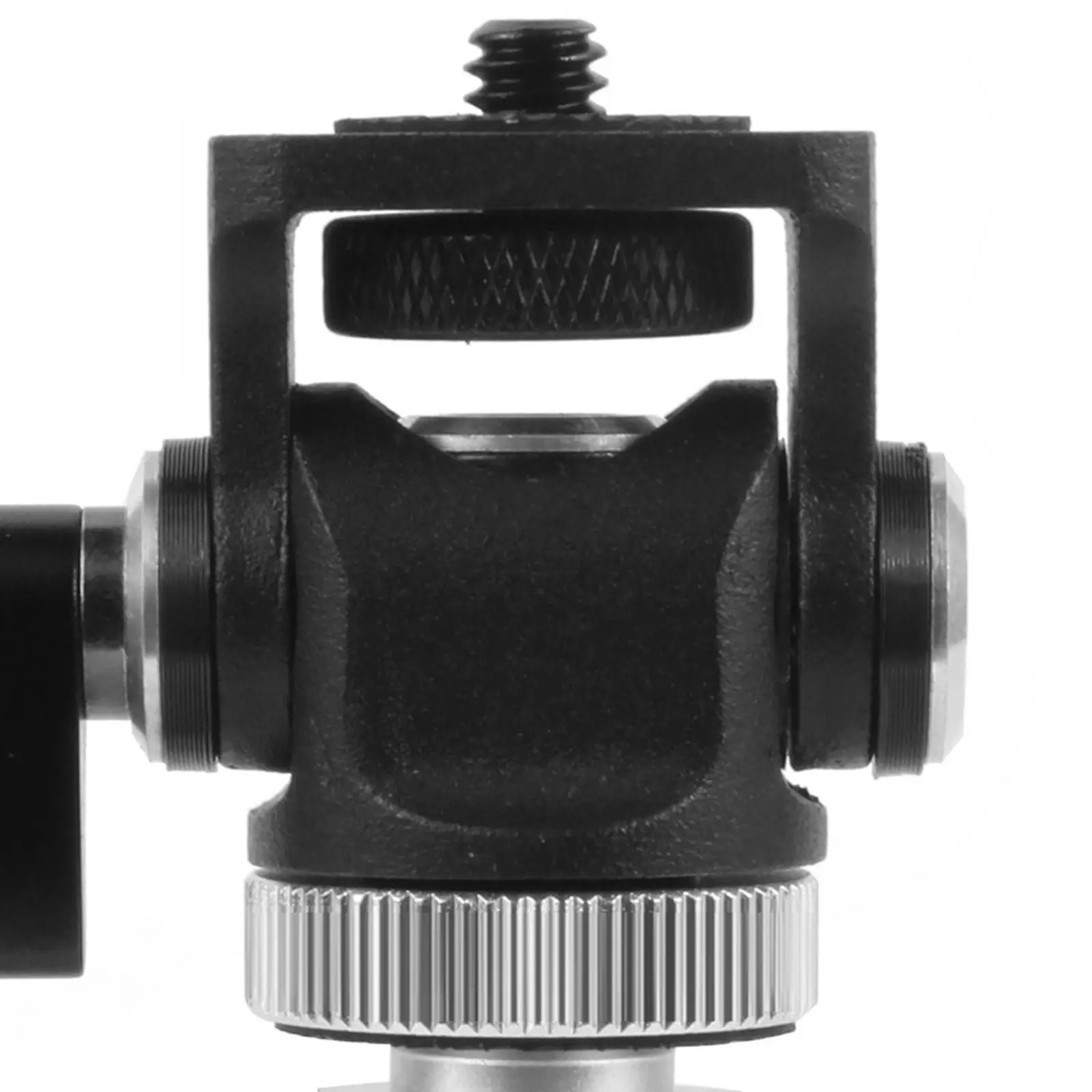 Hot Shoe Mount Adapter Rod Clamp 360 Swivel for Tripod Dsr Nikon red hand twist