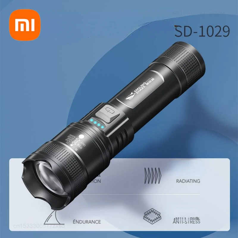 

Xiaomi Outdoor Flashlight Portable Strong Light Variable Focus with Floodlight Side Lights Mini Flashlight Lamp High Brightness