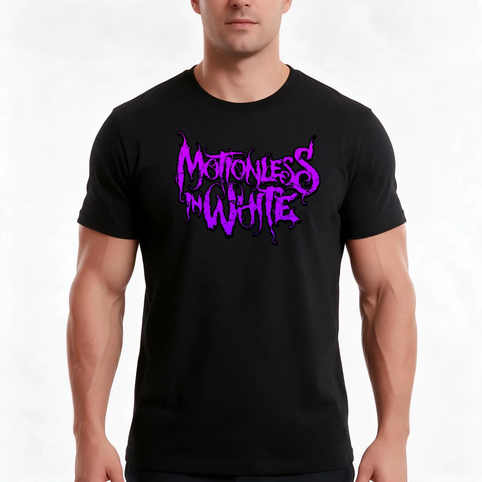 Motionless in White T-Shirt Summer Casual Cotton Tee Oversized Streetwear Tops Vintage Graphic Print Loose Fit Short Sleeve