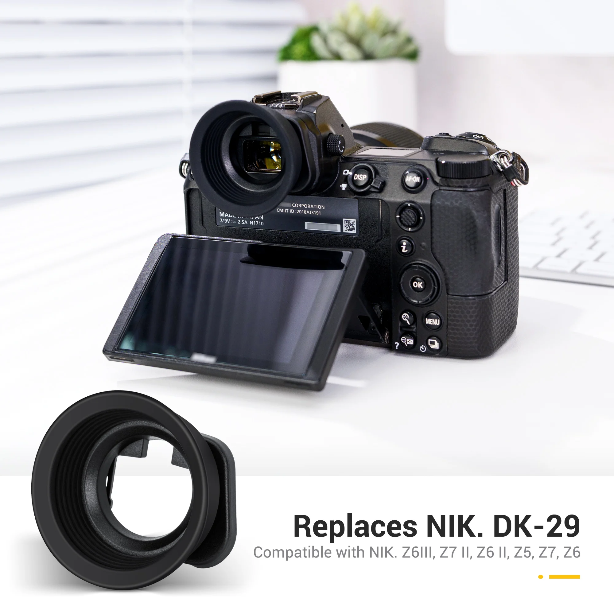 Black Nikon Z5II Z6 III Viewfinder Eyepiece KE-DK29