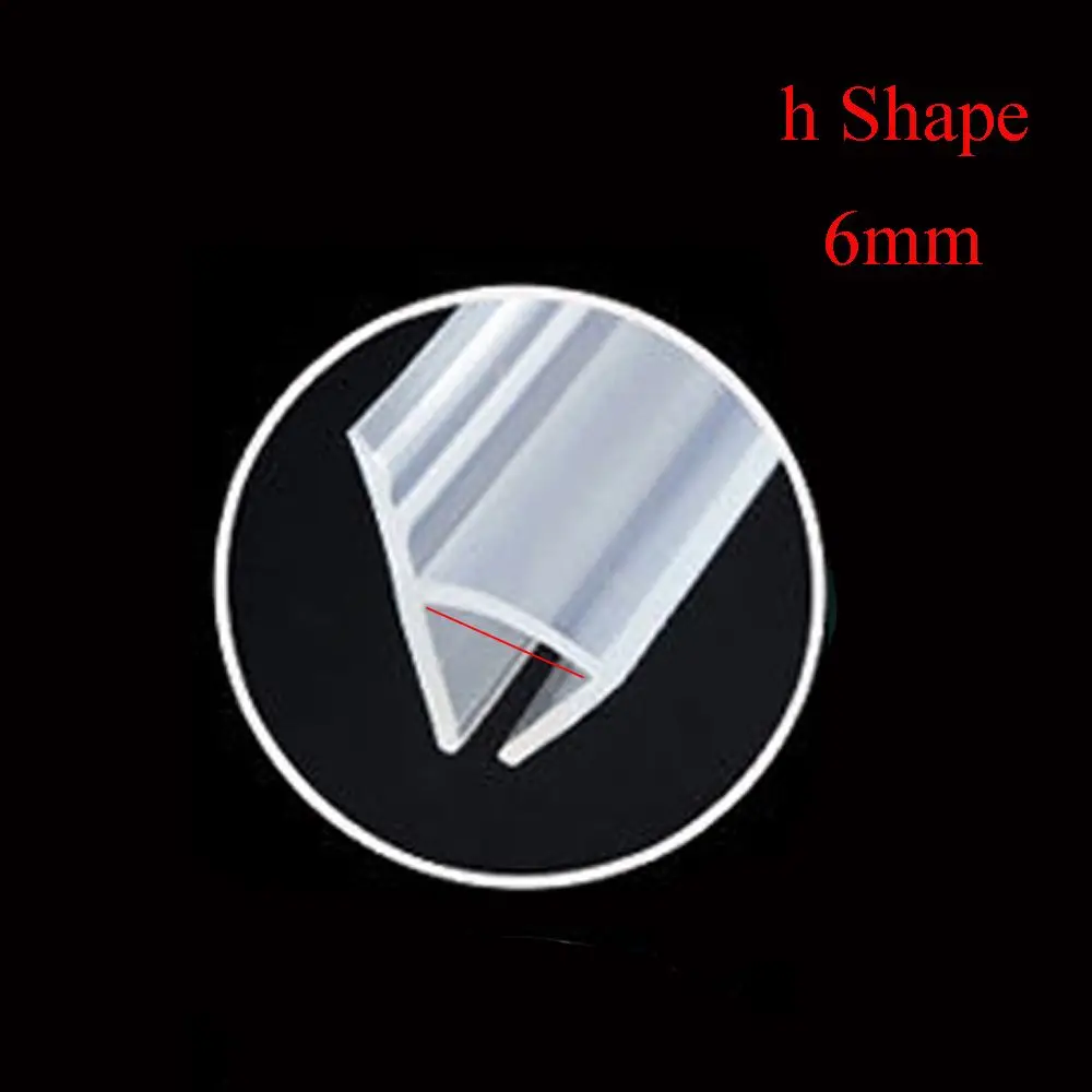 6-12mm F U h Shape Bathroom Accessaries Home Improvement Hardware Glass Door Weatherstrip Window Seal Sealing Strips Seal Strip