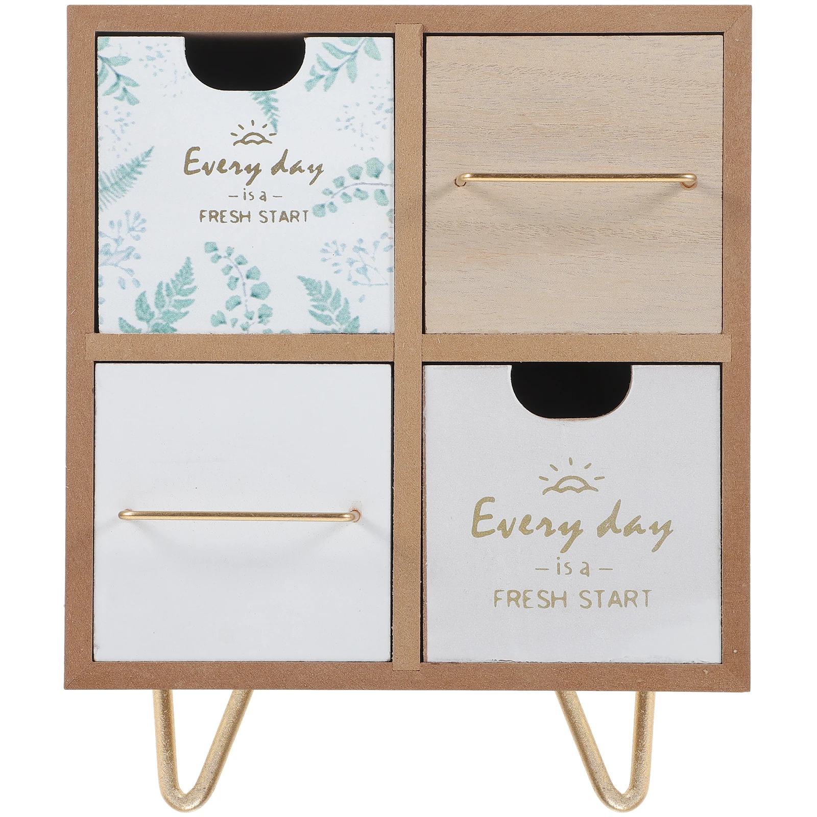 

Drawer Style Storage Box Desktop Organizer For Bedroom Bathroom Makeup Stationery Smooth Polishing Multi-Function Practical