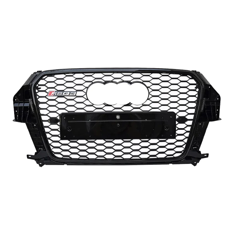 

ABS material RSQ3 style front car honeycomb grille for Audi Q3 /SQ3 car accessories high quality upgrade grill 2013 2014 2015