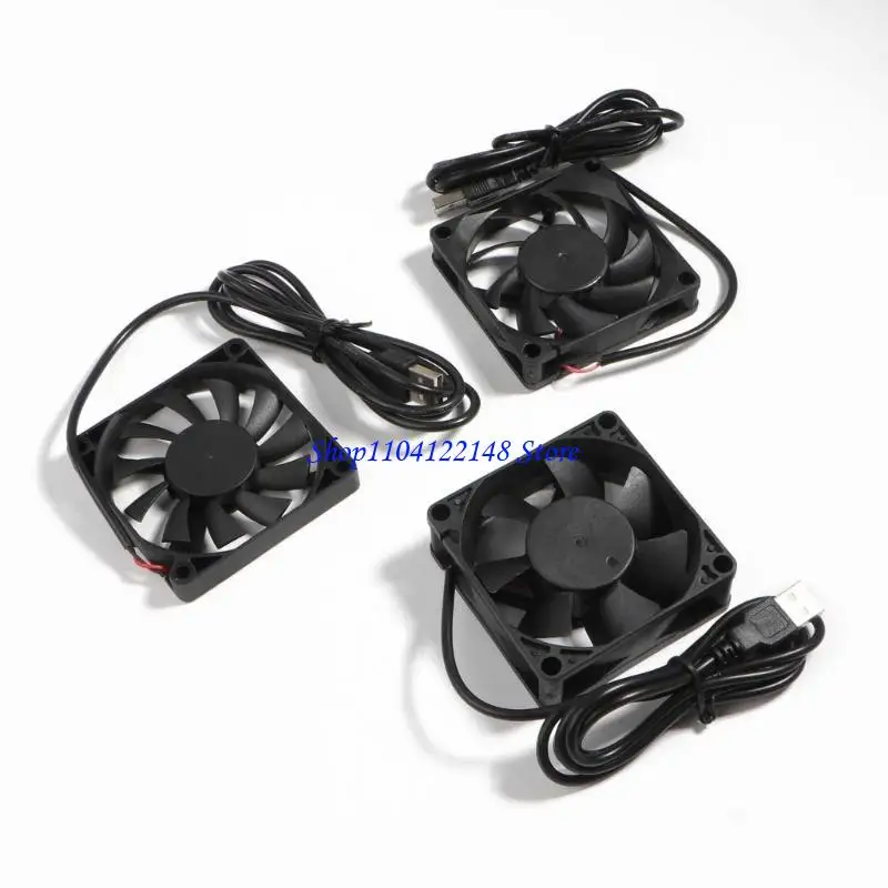 P9FA 5V USB Connector Fan Cooler Heatsink Exhaust CPU Cooling Fan Replacement 70x70mm 7025 7015 7010