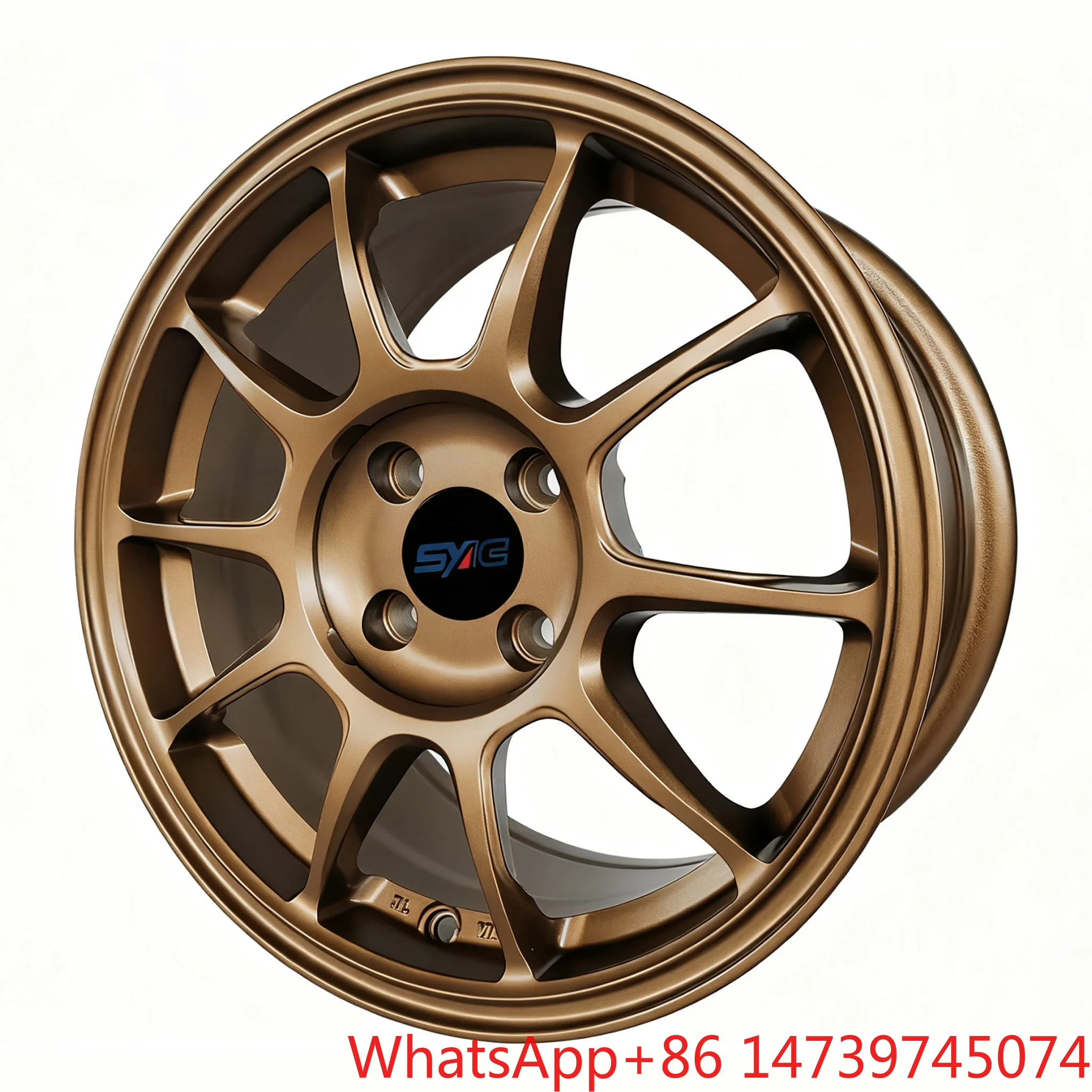 TyreFactory Price 15/16 Inch Car Rims Multi Spoke Aluminum Alloy Wheels PCD4x100/4x114.3 Matte Bronze With Milling Casting RimsF