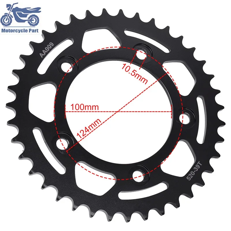 520 39T 43T 46T Rear Sprockets for Ducati Road 797 797+ Monster 821 Monster 959 Panigale 800 1100 Scrambler 2021-2023 520 Chain