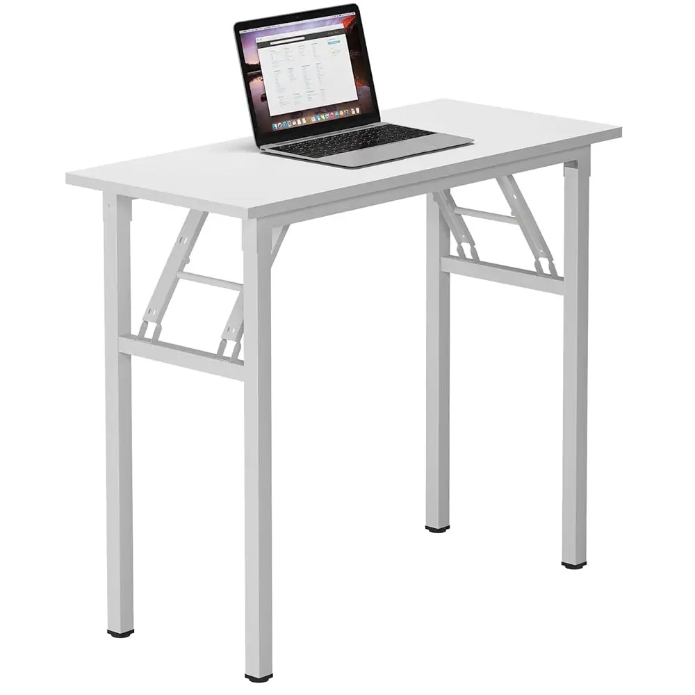 

Small Desk 31 1/2"" No Assembly Foldable Writing Table,Sturdy And Heavy Duty Folding Computer Desks For Small Space/Home