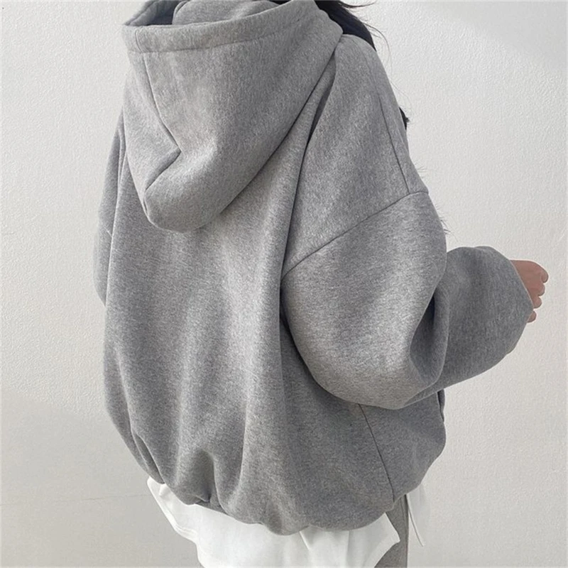 Women Drawstring Pullover Hoodies Top Long Sleeve Hooded Sweatshirts with Pocket Dropshipping