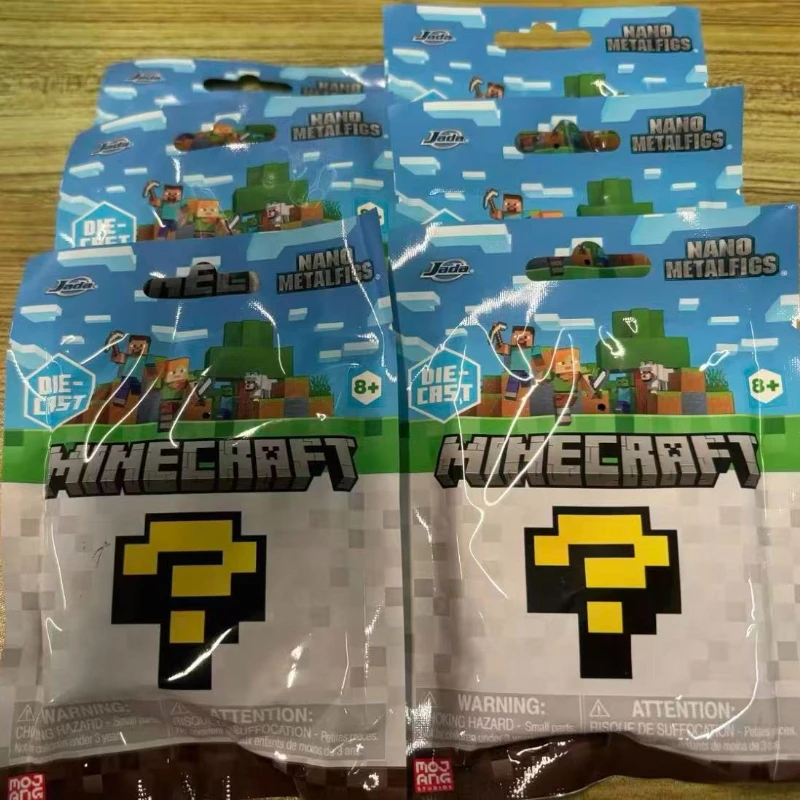 Jada Minecraft W5 Blind Bag Mini Figure Die-Cast Steve Enderman Creeper Wither Metal Model Collection Ornament Boys Girls Gifts