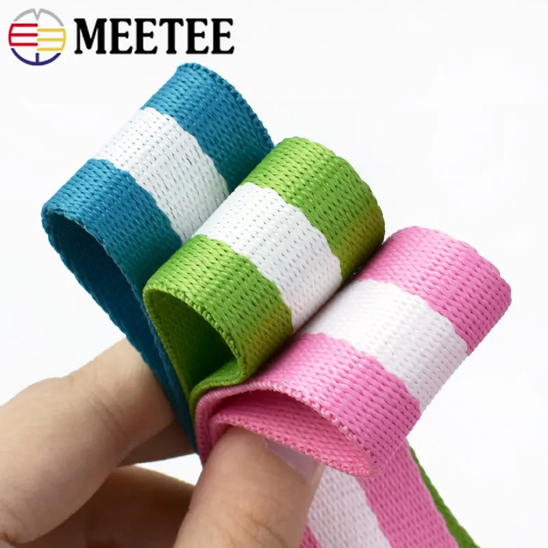 5meters 32mm pestrý proužek polyesterová webbing stuha pás outdoorové batoh brašna řemen pás tapes DIY šicí oblečení příslušenství