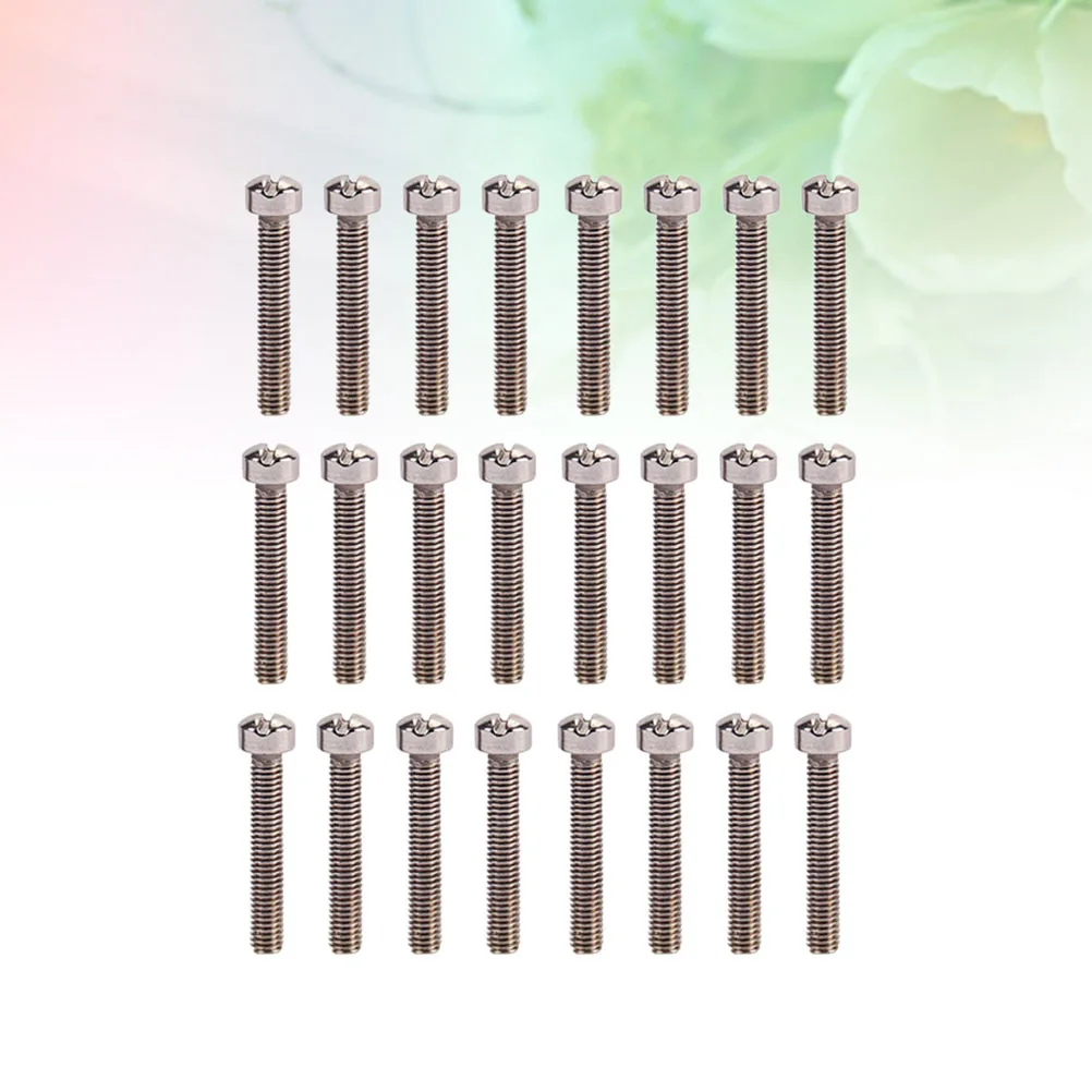 

24 Pcs Mounting Screw for Guitar Fixing Screws Double Coils Pickup Silver Humbucker