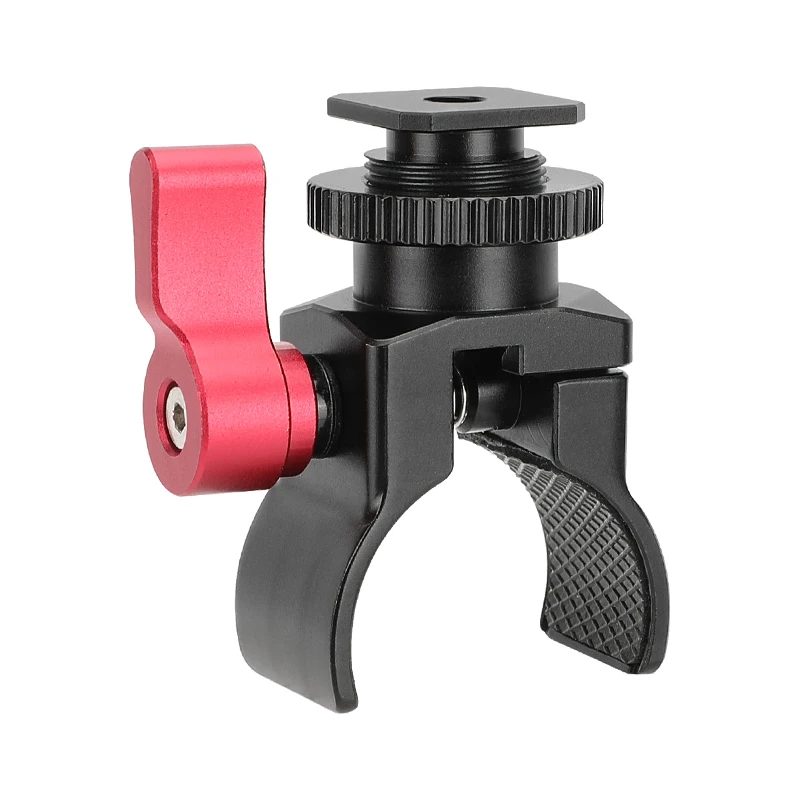 CAMVATE Crab Clamp with Shoe Mount Adapter Cold Shoe Mount Adapter for Rod / Pole / Table Edges Sized 0.8\