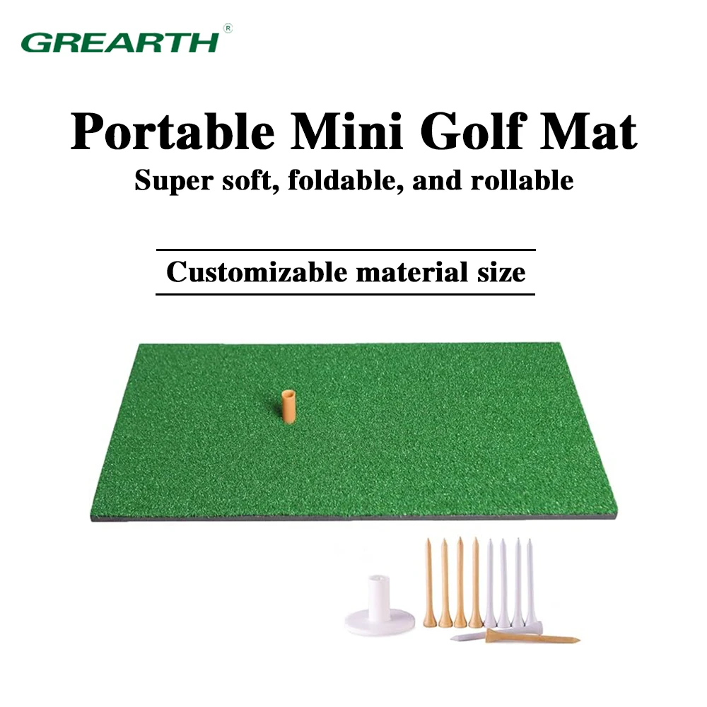 

Коврик для ударов по гольфу Искусственный газон Тренировочные пособия по ударам в гольфе Футболки для гольфа для практики