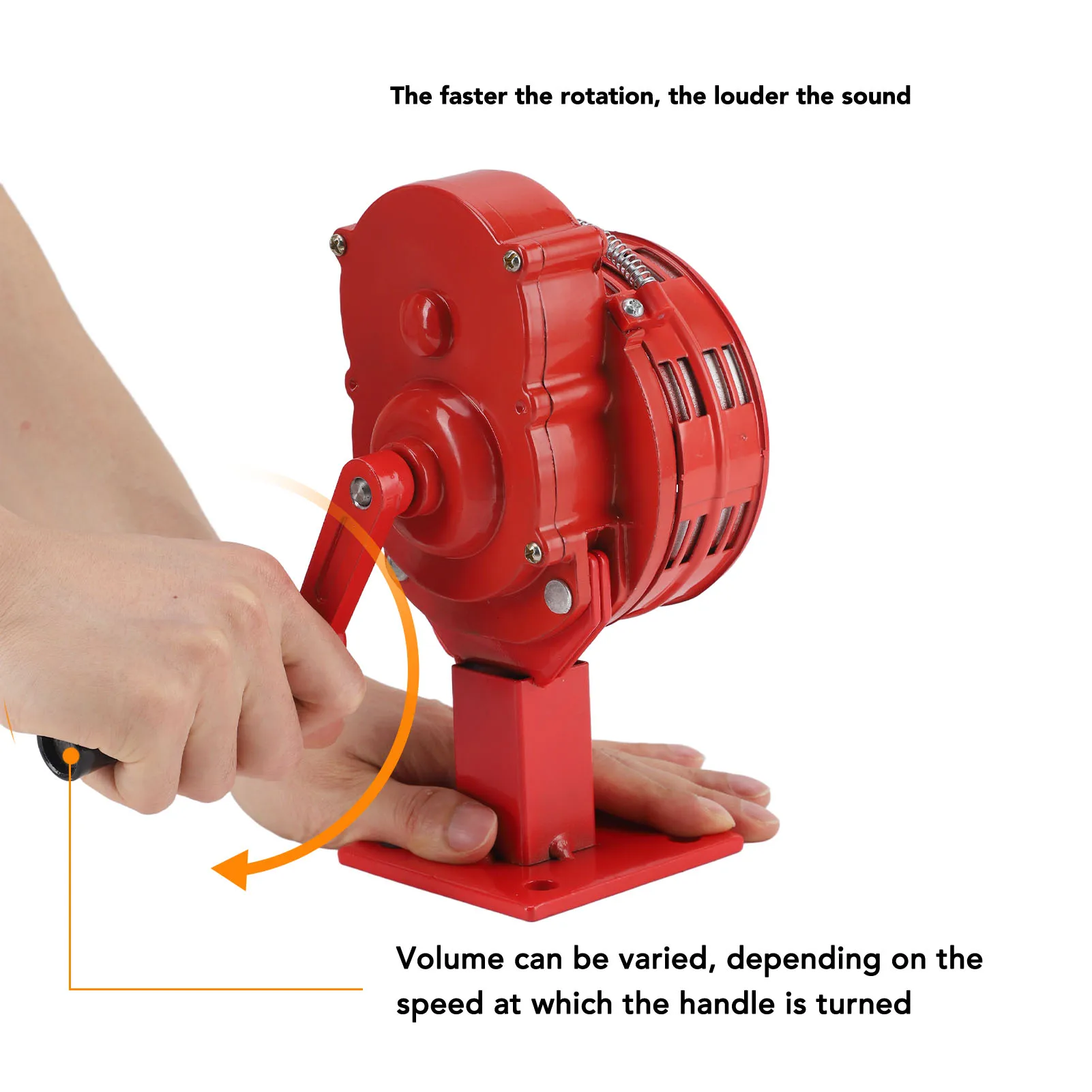 手回しサイレン アルミ合金製 110dB 大音量警報 空襲 トルネードサイレン ホーン 緊急用