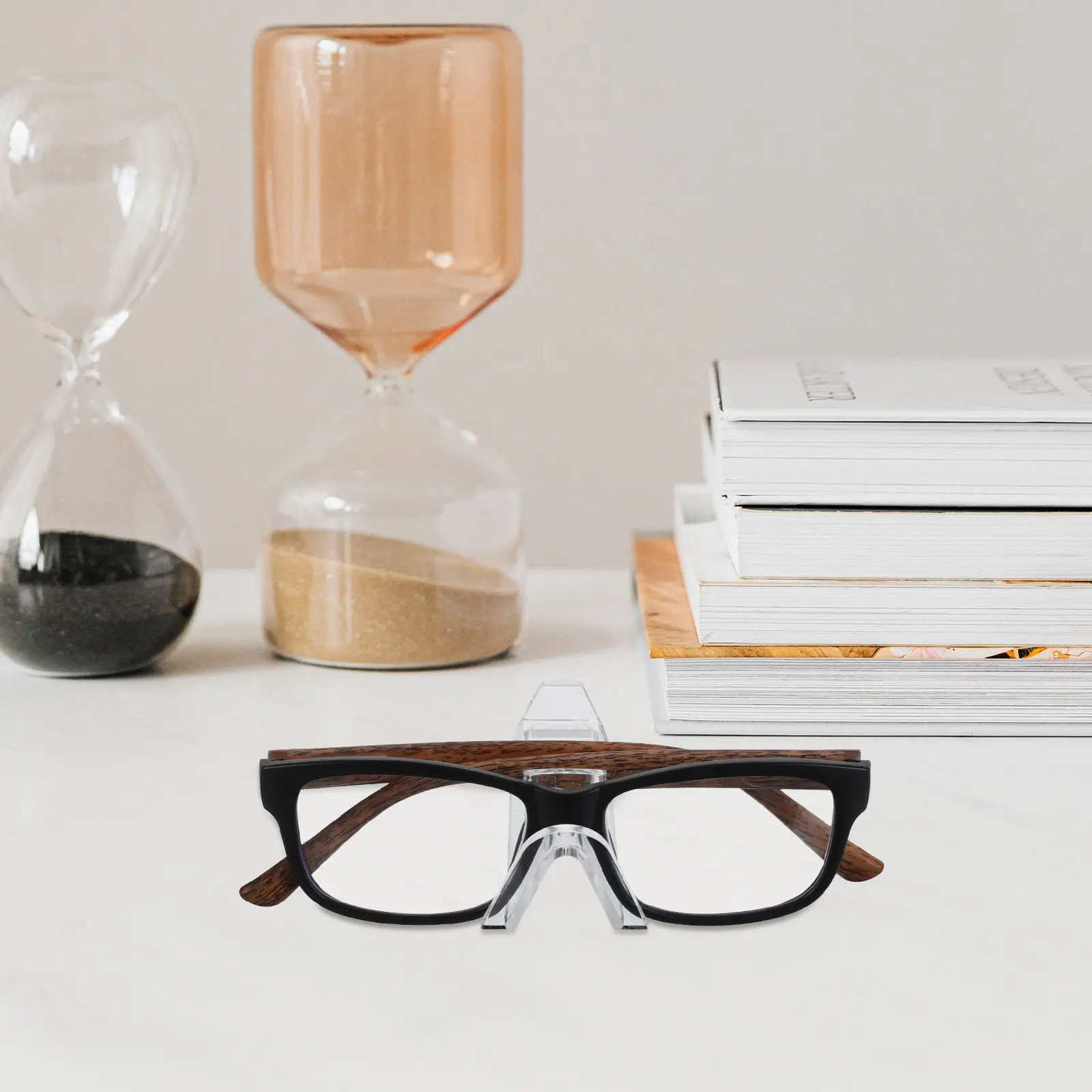 8 pcs Display Stand Retail Holder Rack Acrylic Halloween Christmas New Year Transparent Glasses Eyeglasses Nose Pad Desk