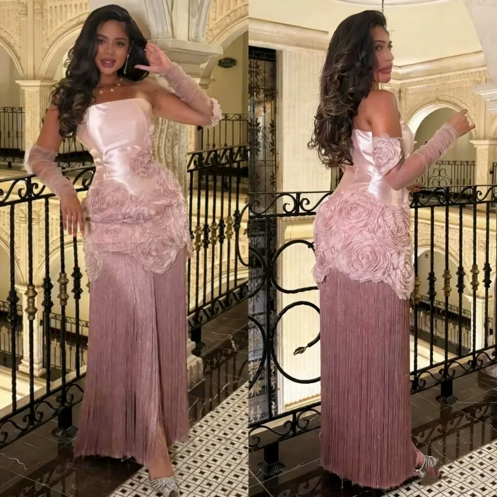 

Изысканное вечернее платье с оборками по индивидуальному заказу, очаровательное платье для выпускного вечера с цветочным принтом русалки, элегантное вечернее платье без рукавов فساتين سهرة فخ