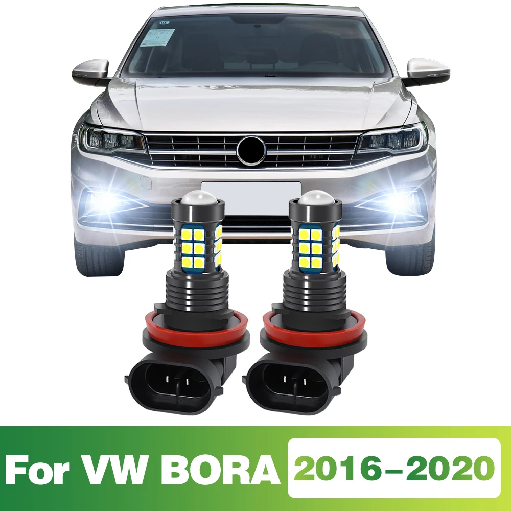 2Pcs LED Lamp Car Front Fog Light For VW BORA 2016 2017 2018 2019 2020 Accessories