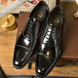 Hanmce New High Quality Men's Dress Suit Cow Genuine Leather Oxfords Shoes With Free Shipping  Hot