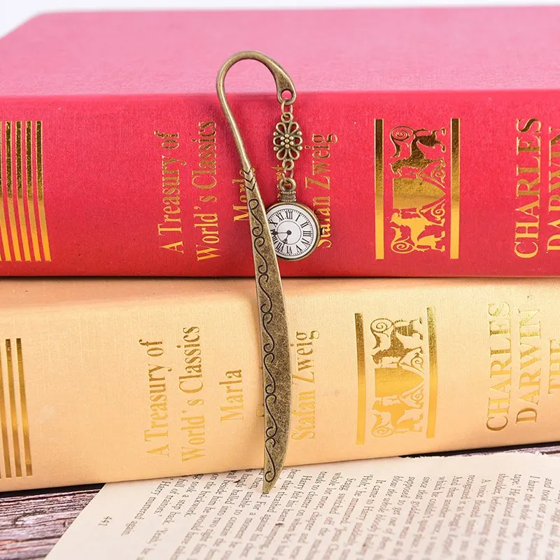 Hot sale Student Kawaii Metal Bookmarks Vintage Retro Tower Book Marker Paper Clips For Kids Gift Stationery