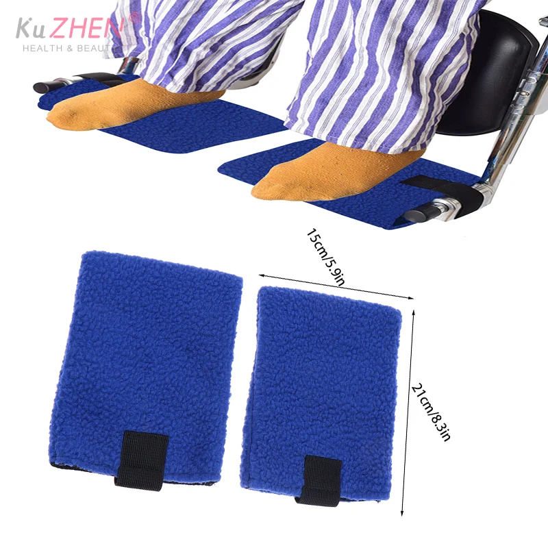 Flannel Wheelchair Footrest Pad Footplate Protector Pad Leg Rest Cushion Foot Protection Pad For Preventing Foot Being Scratched