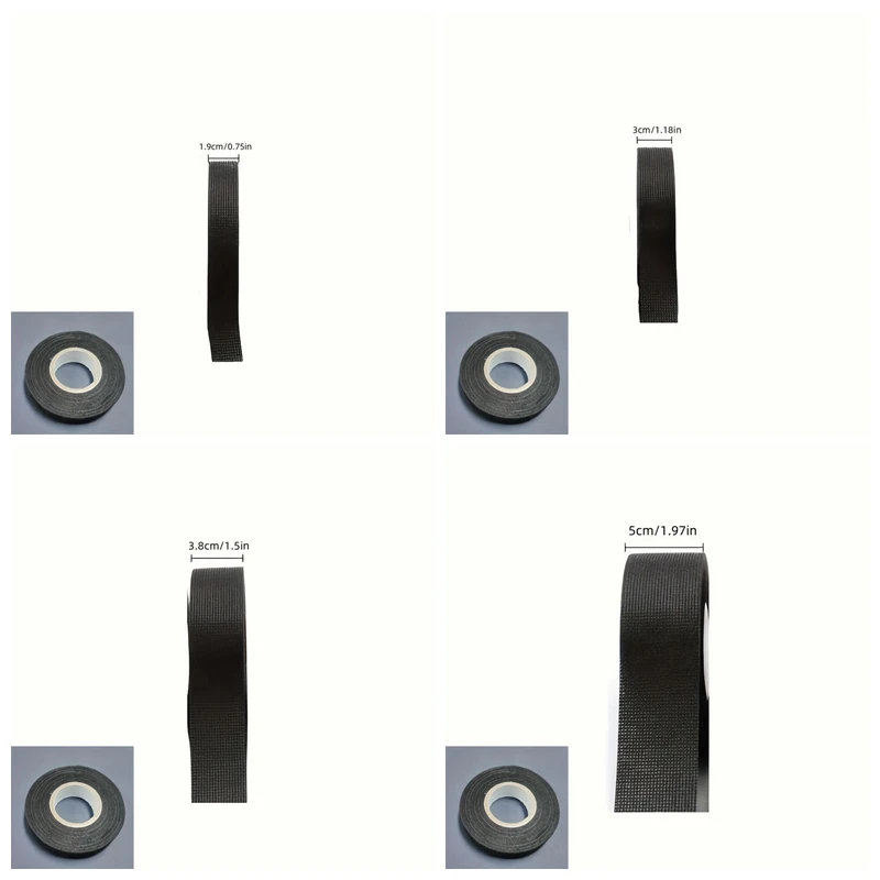 19-50 مللي متر شريط كهربائي أسود مقاوم للحرارة سلك تسخير حزمة العزل السيارات الأسلاك التفاف مكافحة زلة كابل لاصق أشرطة #6
