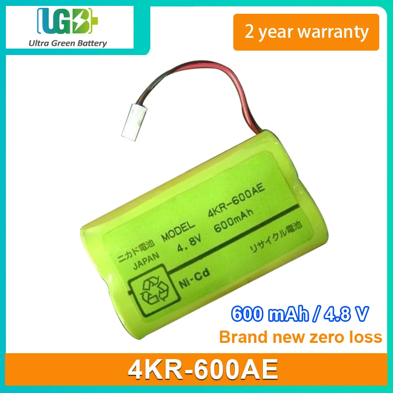 UGB New battery For Sanyo 4KR-600AE Rechargeable battery 4.8V 600mAh