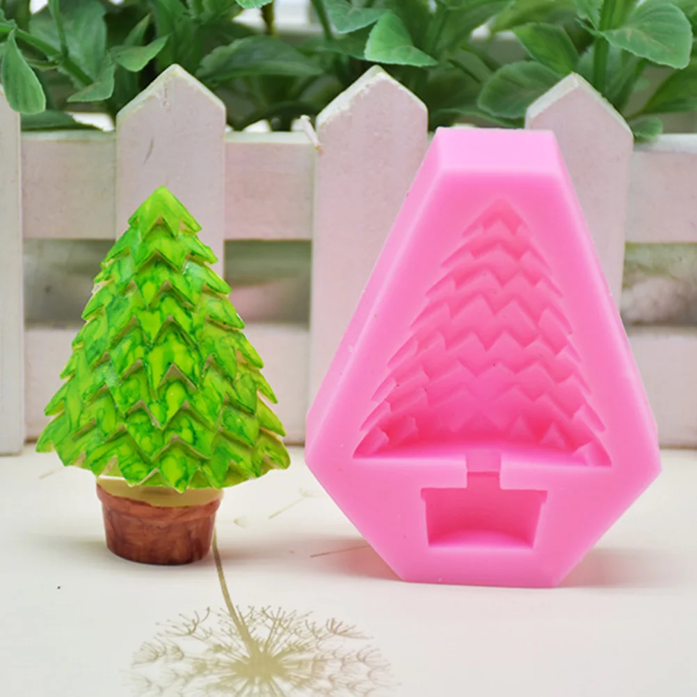 

Silicone Cake Mold 3D Christmas Tree Shape Non Toxic Tasteless DIY Baking Tools Fondant Molds For Crafts Chocolate Ice Cube
