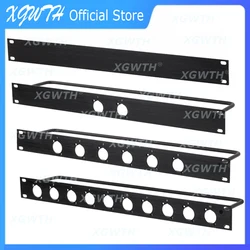 1U 2U Rack Patch Panel 12 16 24 32 Way Channel Flight Case Mount for XLR Connecctor Male Female Speaker Audio Cable Plug Socket